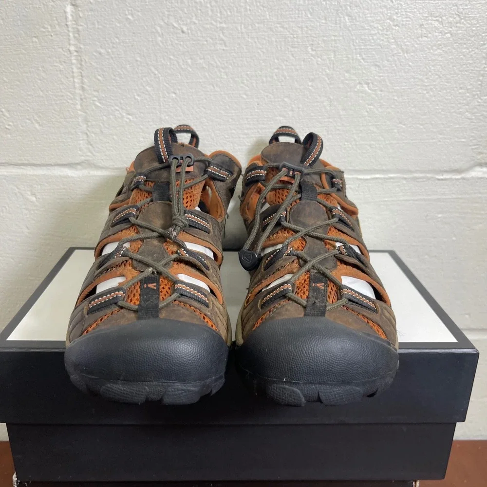 KEEN Arroyo II‎ Brown Leather Outdoor Hiking Sandals Waterproof Men's Size 11.5